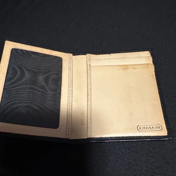 Coach Black Leather Card Holder - Picture 2 of 6